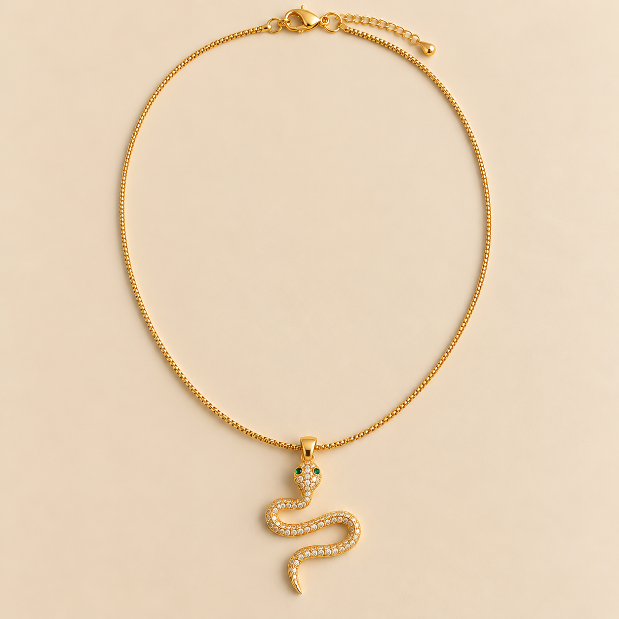 Serpentina Crystal Pendant Necklace